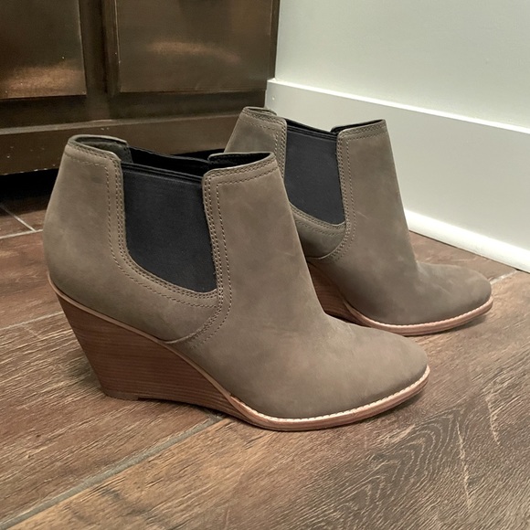 Cole Haan Shoes - Cole Haan Grey Wedge Booties - Size 10